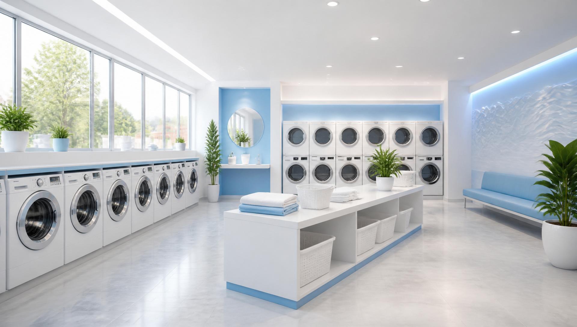 Neatly folded towels and shirts after a professional wash and fold service
